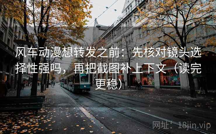 风车动漫想转发之前：先核对镜头选择性强吗，再把截图补上下文（读完更稳）
